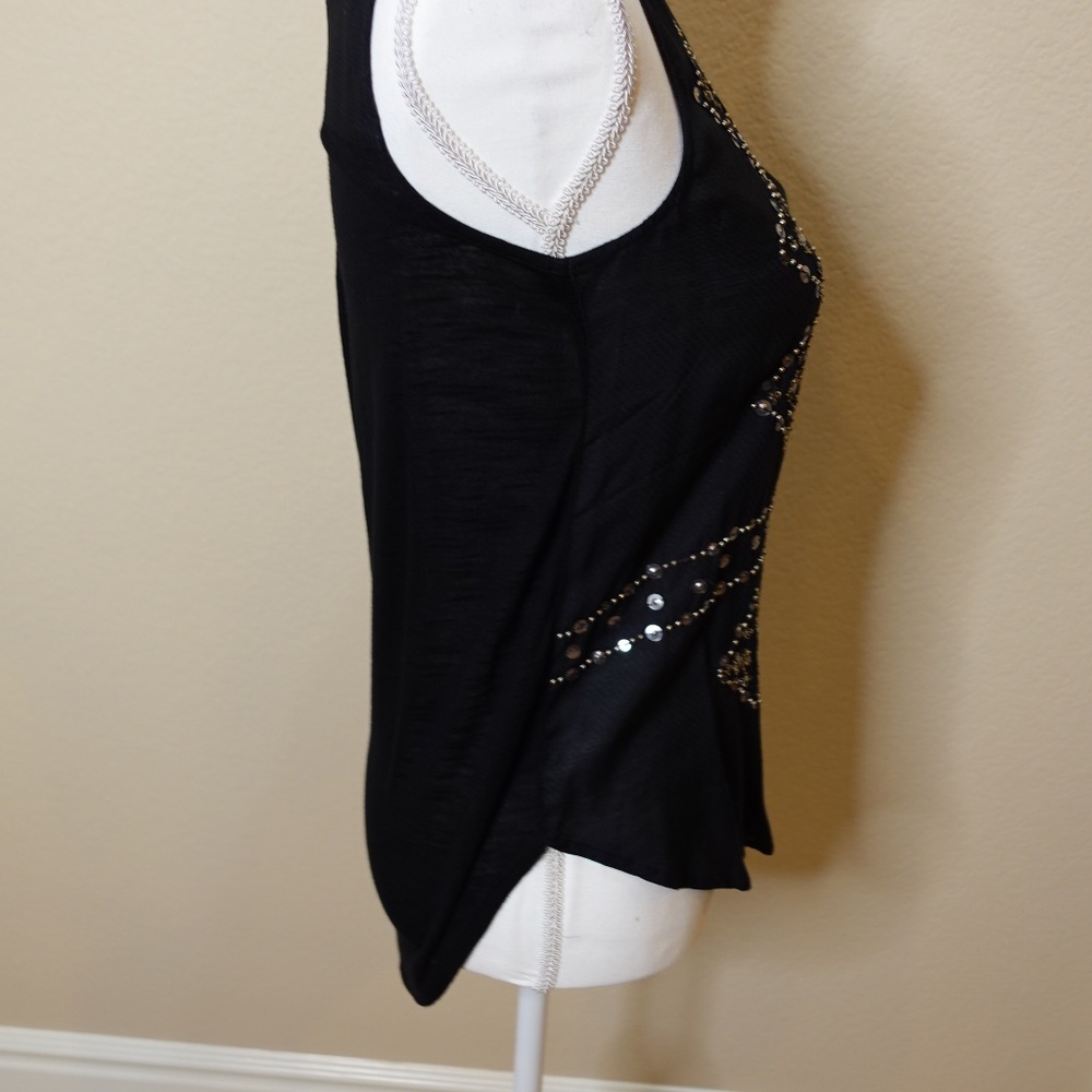 Lucky Brand Black Beaded Sleeveless Top - Picture 7 of 13
